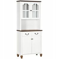 Szafka kuchenna Homcom biały 76 x 38 x 182 cm kolor frontu: biały