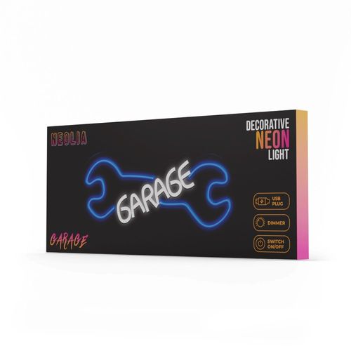 Neon PLEXI LED GARAGE błękit biały NNE22 Neolia na Arena.pl