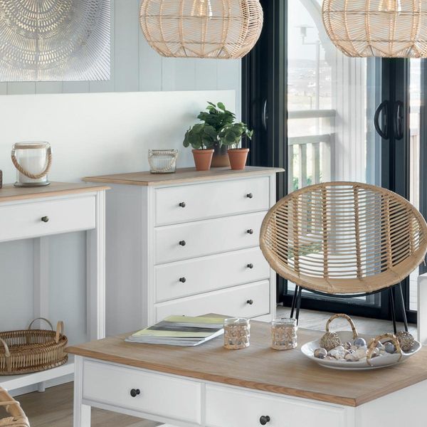 Komoda Solen 4 szuflady biała zdjęcie 2