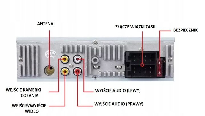 Radio Samochodowe 1DIN 4,1" BLUETOOTH USB AUX SD MIRROR LINK PILOT zdjęcie 4