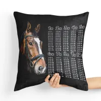 Poduszka z koniem – tabliczka mnożenia do nauki Tył poduszki: - Musztardowy