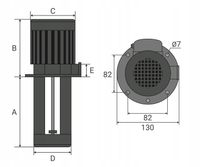 ELEKTROPOMPA / POMPA DO CHŁODZIWA 60 l/min 250mm 230 V