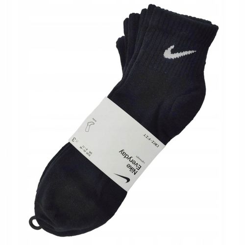 3 x PAK NIKE 100% ORYGINAŁ Skarpety WYSOKIE 1/4 Skarpetki roz. 42-46 czarne na Arena.pl