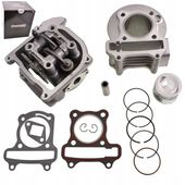 Cylinder głowica 80cc wałek tłok uszczelki popychacz GY6 skuter Barton Zipp
