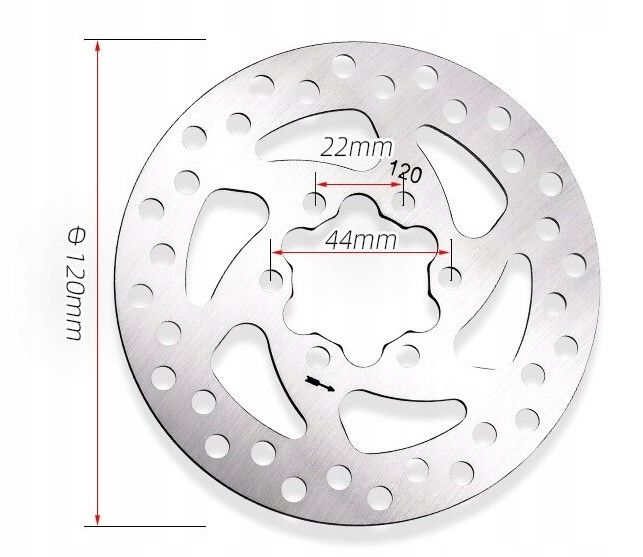 Tarcza hamulcowa 120 mm Techlife X6/L5, Vsett 9/9+, Zero 8X/9/Motus Pro 8.5 zdjęcie 2