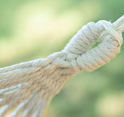 Hamak z poprzeczką dwuosobowy beżowy na Arena.pl