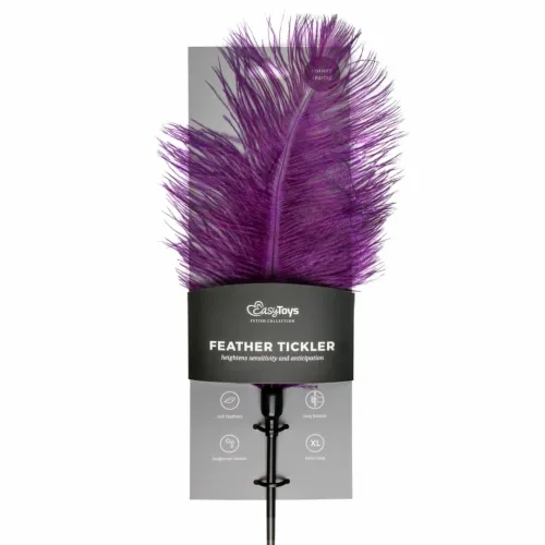 easytoys purple feather tickler - fioletowy puchaty gadżet do stymulacji na Arena.pl