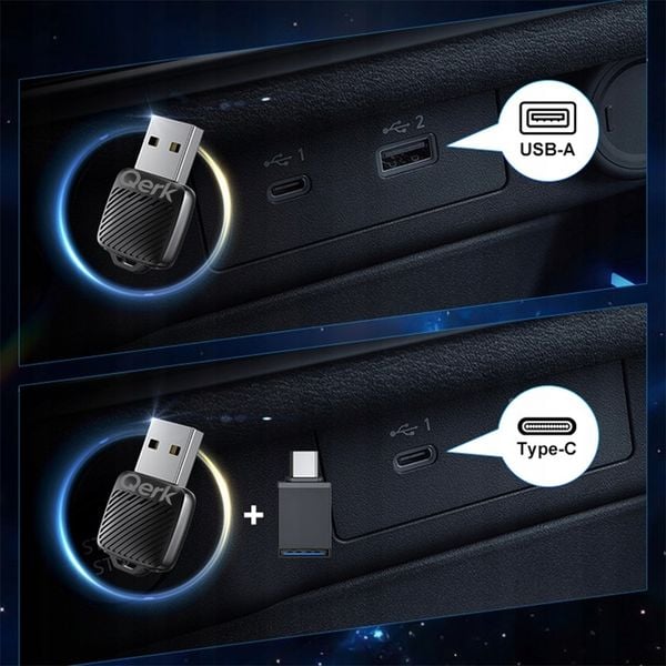 Mini Adapter Carplay Android Auto Bezprzewodowy Wifi 6 Bluetooth 5.4 zdjęcie 15