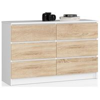 Komoda do salonu, sypialni, 6 szuflad, STILO, 120x40x77 cm | TYLETEGOTU