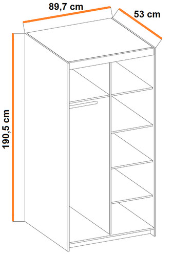 Pojemna szafa dwudrzwiowa + Duża Komoda z oświetleniem LED Dąb Lefkas na Arena.pl