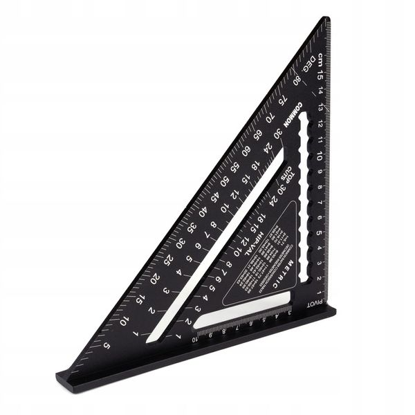 KĄTOWNIK STOLARSKI CIESIELSKI ALUMINIOWY PRZYMIAR KĄTOMIERZ BUDOWLANY 175mm zdjęcie 12