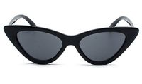 Okulary przeciwsłoneczne czarne kocie oko damskie modne wąskie eleganckie