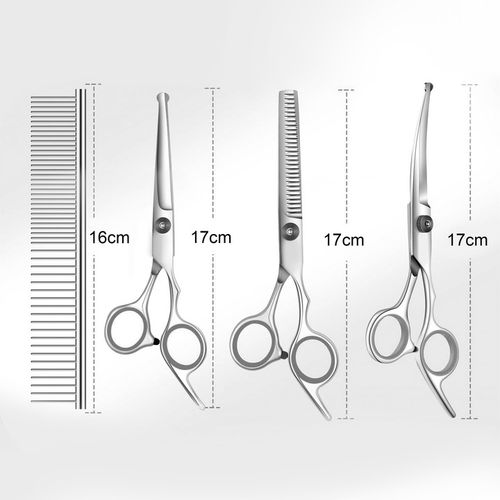 Profesjonalny Zestaw do strzyżenia nożyczki dla psów kotów Etui grzebień na Arena.pl