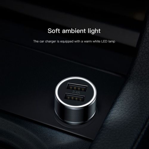 Baseus Small Screw Ładowarka samochodowa 2xUSB, 3.4 A+kabel USB-C 2 na Arena.pl