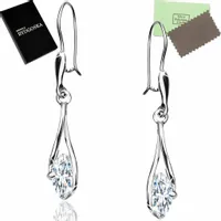 SREBRNE KOLCZYKI DŁUGIE, KOLCZYKI WISZĄCE SREBRO PRÓBA 925 DAMSKIE RODOWANE
