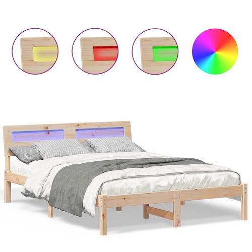 Ramka łóżka Brązowy 135 x 190 cm Lite drewno sosnowe na Arena.pl