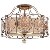 Sufitowa LAMPA hygge Marcella MARCELLA FE-MARCELLA-SF Elstead FEISS metalowa OPRAWA plafon dekoracyjny brąz