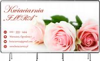 BANER REKLAMOWY 200x100 cm plandeka duży wybór różne wzory KWIACIARNIA