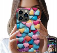 ETUI DO IPHONE 14 PRO MAX - KOLOROWE SERCA MOŻLIWOŚĆ PERSONALIZACJI