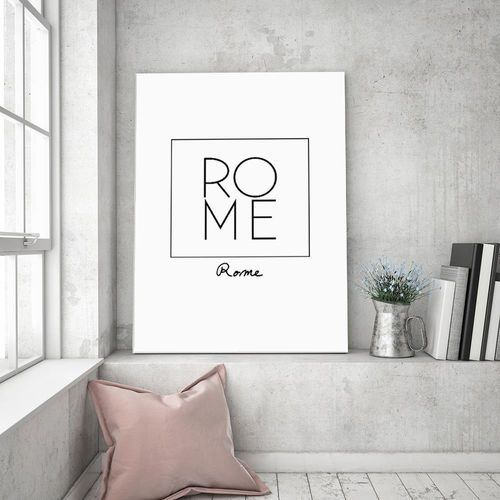 Obraz na płótnie – Canvas, napis Rzym 60x90 na Arena.pl
