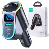 ŁADOWARKA SAMOCHODOWA 4W1 150W PD3.0 QC3.0 SZYBKIE ŁADOWANIE MOCNA