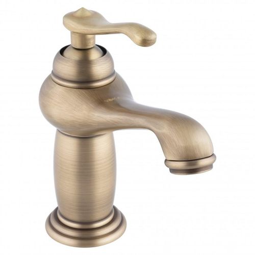 Bateria umywalkowa stojąca retro kran złota na Arena.pl