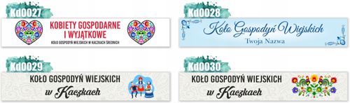 BANER plandeka 150x30 oczkowany Koło Gospodyń Wiejskich KGW twoja nazwaLOGO na Arena.pl