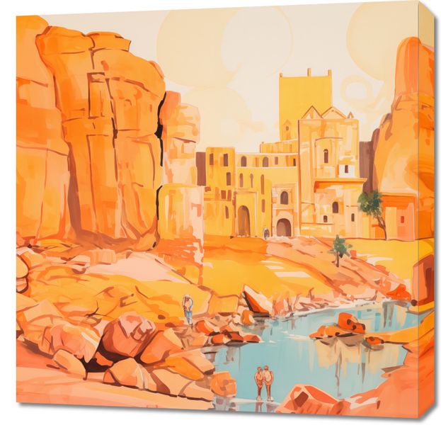 Obraz 70x70cm Ruiny pod Słońcem zdjęcie 1