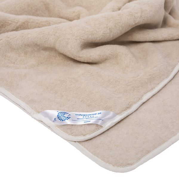Koc wełniany camel jasny 100x140 (+-5cm) zdjęcie 3