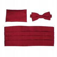 Zestaw Pas Smokingowy Mucha Muszka Poszetka Pudełko Elegancki Komplet Męski