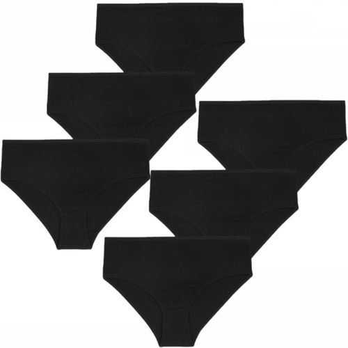 3x Majtki Bawełniane Figi Damskie Gładkie Klasyczne Czarne Proste MORAJ L na Arena.pl