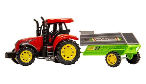 CZERWONY TRAKTOR Z PRZYCZEPĄ na Arena.pl