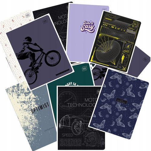 Zeszyt A5 60k # Interdruk mix wzorów 10szt 492 na Arena.pl