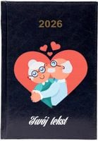 Kalendarz A5 2026 tygodniowy KSIĄŻKOWY DLA BABCI I DZIADKA z twoim tekstem