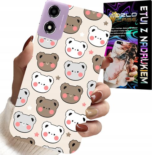 ETUI DO MOTOROLA MOTO E14 - MIŚ MISIE WZORY DLA NAJMŁODSZYCH + SZKŁO na Arena.pl