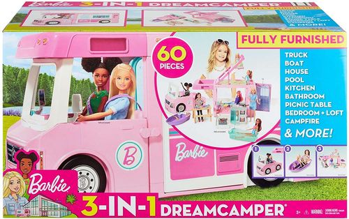 Umeblowany Kamper Barbie 3w1 - 60 elementów na Arena.pl