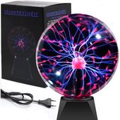 MAGICZNA KULA LAMPA PLAZMOWA SZKLANA LAMPKA EDUKACYJNA FIZYKA 4' AŻ