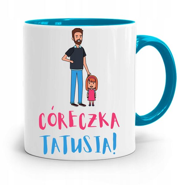 Kubek Błękitny Dla Córki Córeczka Tatusia Z Nadrukiem Ze Zdjęciem zdjęcie 1