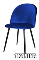 Krzesło tapicerowane GLORIA BLUE VELVET
