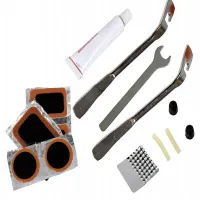 Zestaw naprawczy do dętek rowerowych łatki z łyżkami klej