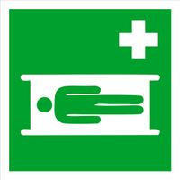 Tabliczka informacyjna ewakuacyjna grawer 10x10 cm Nosze