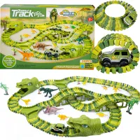 Tor wyścigowy dinozaur park magic track autko zestaw konstrukcyjny 240 el