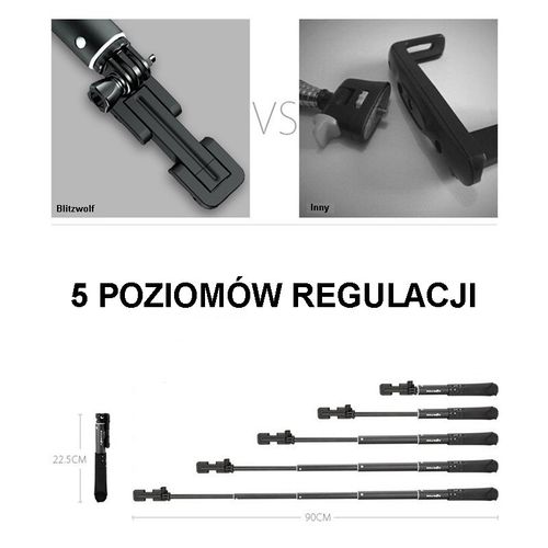 BLITZWOLF ULTIMATE SELFIE STICK MONOPOD IPHONE na Arena.pl