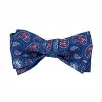 Mucha do wiązania - niebieska we wzory paisley EM 10