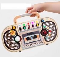 TABLICA MANIPULACYJNA PANEL SENSORYCZNY DREWNIANY KONTROLER LED PRZEŁĄCZNIK