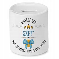 Skarbonka Dla Szefa Na Urodziny Imieniny Prezent Z Nadrukiem Ze Zdjęciem