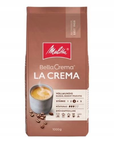 Kawa ziarnista MELITTA BELLACREMA LACREMA 1kg blend ziaren + GRATIS na Arena.pl