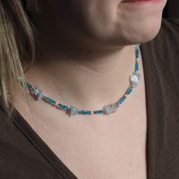 Naszyjnik - Mix kamieni sieczka, kulki i srebro