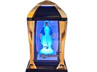 RODZICE RODZICOM ZNICZ  LAMPION LATARNIA NA GRÓB KPL ZŁOTO+FIGURKA LED