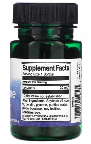 SWANSON Lycopene | Likopen 60 kaps. PROSTATA na Arena.pl